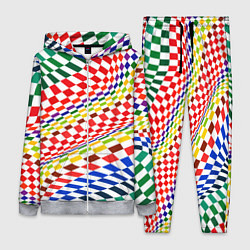Женский 3D-костюм Разноцветная оптическая иллюзия, цвет: 3D-меланж