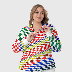 Женский 3D-костюм Разноцветная оптическая иллюзия, цвет: 3D-белый — фото 2