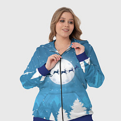 Женский 3D-костюм Новогодняя сказка дед мороз, цвет: 3D-синий — фото 2