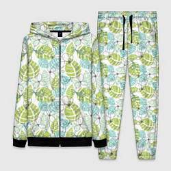 Женский 3D-костюм Цветы и птицы, цвет: 3D-черный