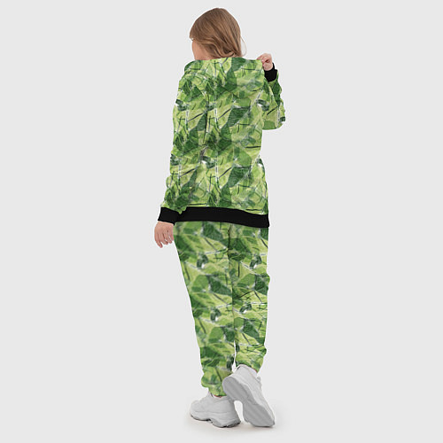 Женский костюм Милитари листья крупные / 3D-Черный – фото 5