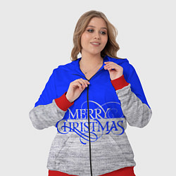 Женский 3D-костюм Merry Christmas синий, цвет: 3D-красный — фото 2