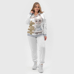 Женский 3D-костюм Рождественский Кролик с Птичкой, цвет: 3D-меланж — фото 2