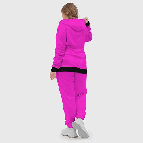 Женский костюм Розовый фуксиевый текстурированный / 3D-Черный – фото 5