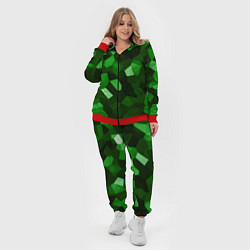 Женский 3D-костюм Коллекция зеленых изумрудов, цвет: 3D-красный — фото 2