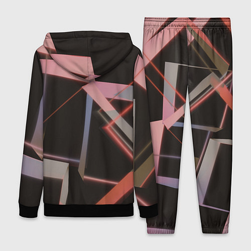 Женский костюм Абстрактные розовые стеклянные блоки / 3D-Черный – фото 2