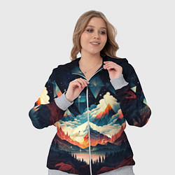 Женский 3D-костюм Футуризм горы, цвет: 3D-меланж — фото 2