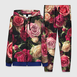 Женский 3D-костюм Нежные кустовые розы, цвет: 3D-синий
