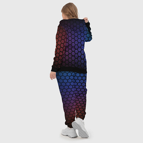 Женский костюм Abstract hexagon fon / 3D-Черный – фото 5