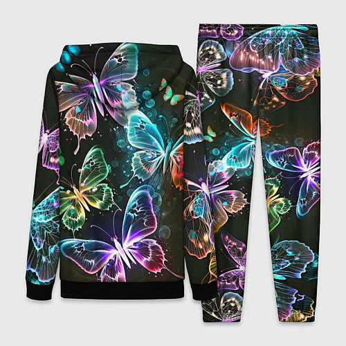 Женский костюм Неоновые дикие бабочки / 3D-Черный – фото 2