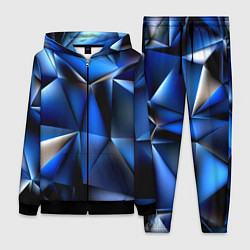 Женский костюм Polygon blue abstract