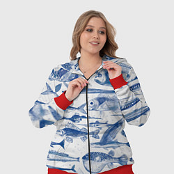 Женский 3D-костюм Морские рыбы, цвет: 3D-красный — фото 2