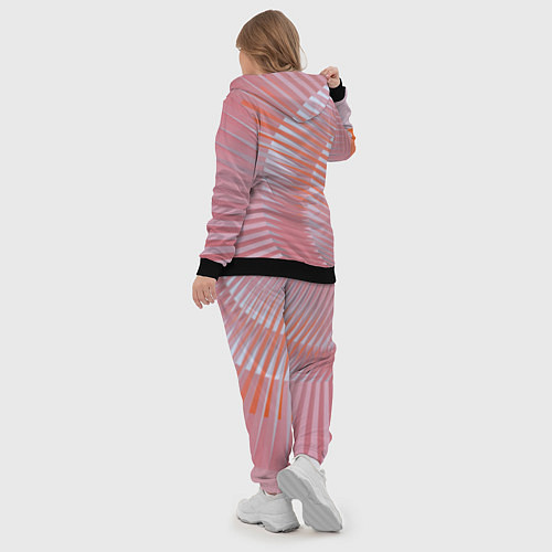 Женский костюм Абстрактные розовые волнообразные линии / 3D-Черный – фото 5