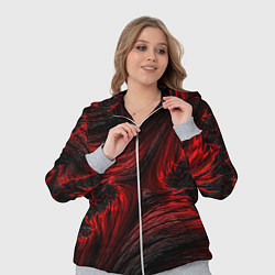 Женский 3D-костюм Red vortex pattern, цвет: 3D-меланж — фото 2