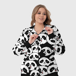 Женский 3D-костюм Весёлые панды, цвет: 3D-черный — фото 2