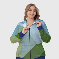 Женский 3D-костюм Геометрические соединения фигур, цвет: 3D-синий — фото 2