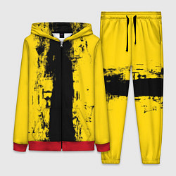 Женский костюм Вертикальная черно-желтая полоса Cyberpunk 2077