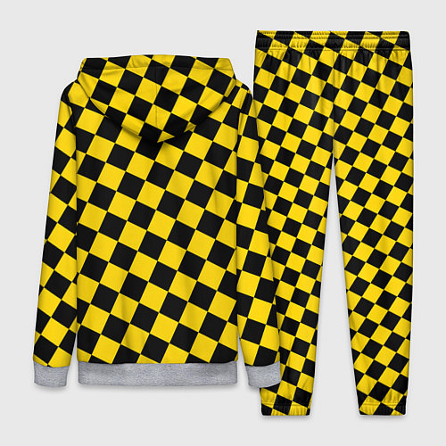 Женский костюм Черно-желтая мелкая клетка / 3D-Меланж – фото 2