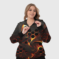 Женский 3D-костюм Огненная сетка, цвет: 3D-черный — фото 2