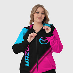 Женский 3D-костюм Mazda - neon gradient: надпись, символ, цвет: 3D-черный — фото 2