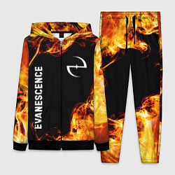 Женский костюм Evanescence и пылающий огонь