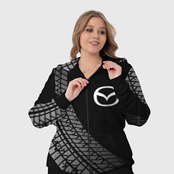 Женский 3D-костюм Mazda tire tracks, цвет: 3D-черный — фото 2