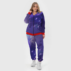 Женский 3D-костюм Фиолетовый необъятный космос, цвет: 3D-красный — фото 2