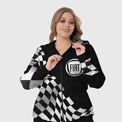 Женский 3D-костюм Fiat racing flag, цвет: 3D-черный — фото 2