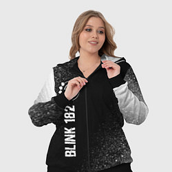 Женский 3D-костюм Blink 182 glitch на темном фоне: по-вертикали, цвет: 3D-черный — фото 2