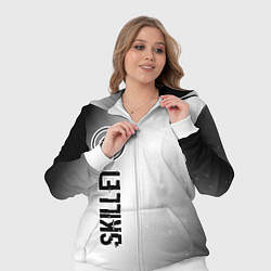Женский 3D-костюм Skillet glitch на светлом фоне: по-вертикали, цвет: 3D-белый — фото 2