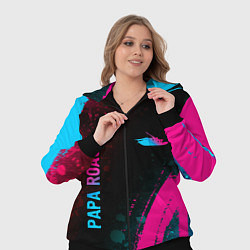 Женский 3D-костюм Papa Roach - neon gradient: надпись, символ, цвет: 3D-черный — фото 2