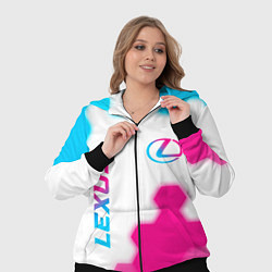 Женский 3D-костюм Lexus neon gradient style: надпись, символ, цвет: 3D-черный — фото 2