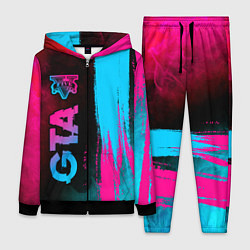 Женский костюм GTA - neon gradient: по-вертикали