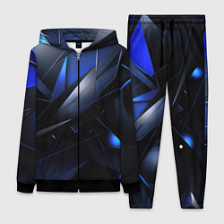 Женский костюм Blue black background