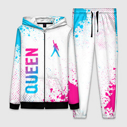 Женский костюм Queen neon gradient style: надпись, символ