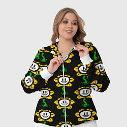 Женский 3D-костюм Undertale - flowey smile, цвет: 3D-белый — фото 2