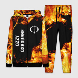 Женский 3D-костюм Ozzy Osbourne и пылающий огонь, цвет: 3D-черный