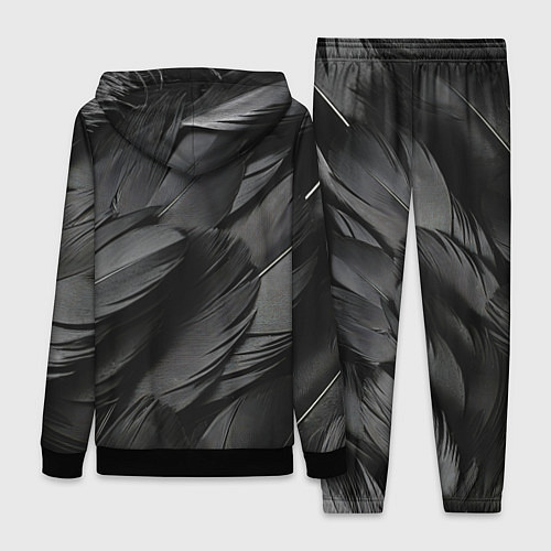 Женский костюм Черные перья ворона / 3D-Черный – фото 2