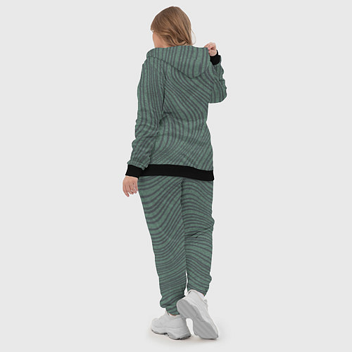 Женский костюм Кривые линии зеленый / 3D-Черный – фото 5
