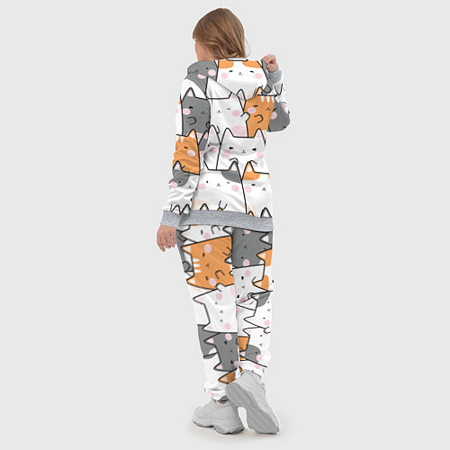 Женский костюм Семья котиков / 3D-Меланж – фото 5