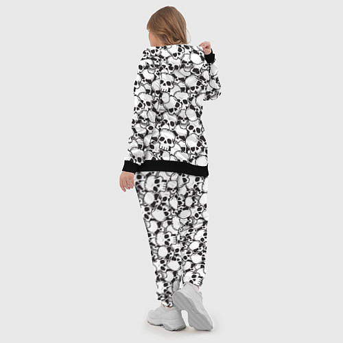 Женский костюм Черепа - смерть / 3D-Черный – фото 5