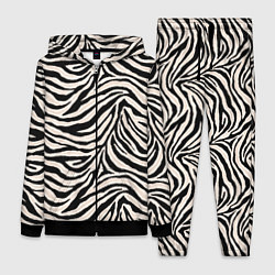 Женский 3D-костюм Полосатая шкура зебры, белого тигра, цвет: 3D-черный