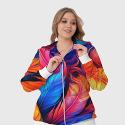 Женский 3D-костюм Экзотические перья, цвет: 3D-белый — фото 2