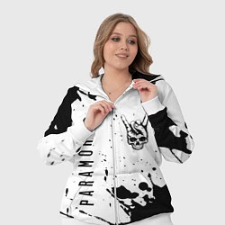 Женский 3D-костюм Paramore и рок символ на светлом фоне, цвет: 3D-белый — фото 2