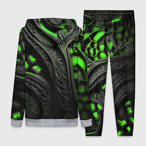 Женский костюм Green black abstract / 3D-Меланж – фото 2