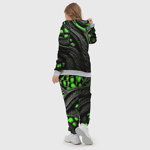 Женский костюм Green black abstract / 3D-Меланж – фото 5