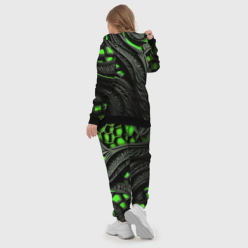 Женский костюм Green black abstract / 3D-Черный – фото 5