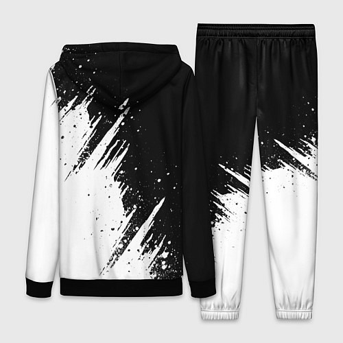 Женский костюм Ауди - белые потертости / 3D-Черный – фото 2