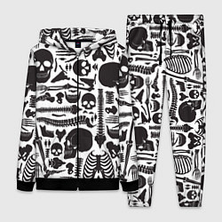 Женский 3D-костюм Human osteology, цвет: 3D-черный