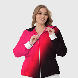 Женский 3D-костюм Градиент ярко-розовый, цвет: 3D-белый — фото 2